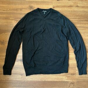 Express Men V-Neck Merino Wool Sweater - Large